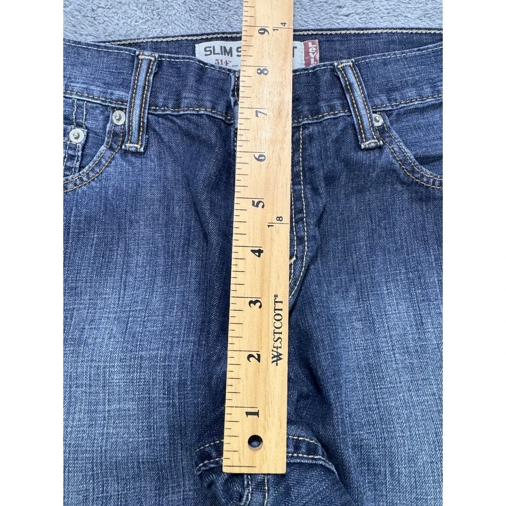 Levis‎ 514 Jeans Men 30x32 Blue Slim Straight Distressed Whisker Denim
